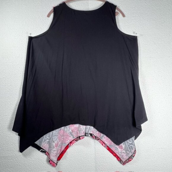 Roamans Womens Handkerchief-Hem Tunic Tank Plus Size 22/24 1X - Picture 3 of 5